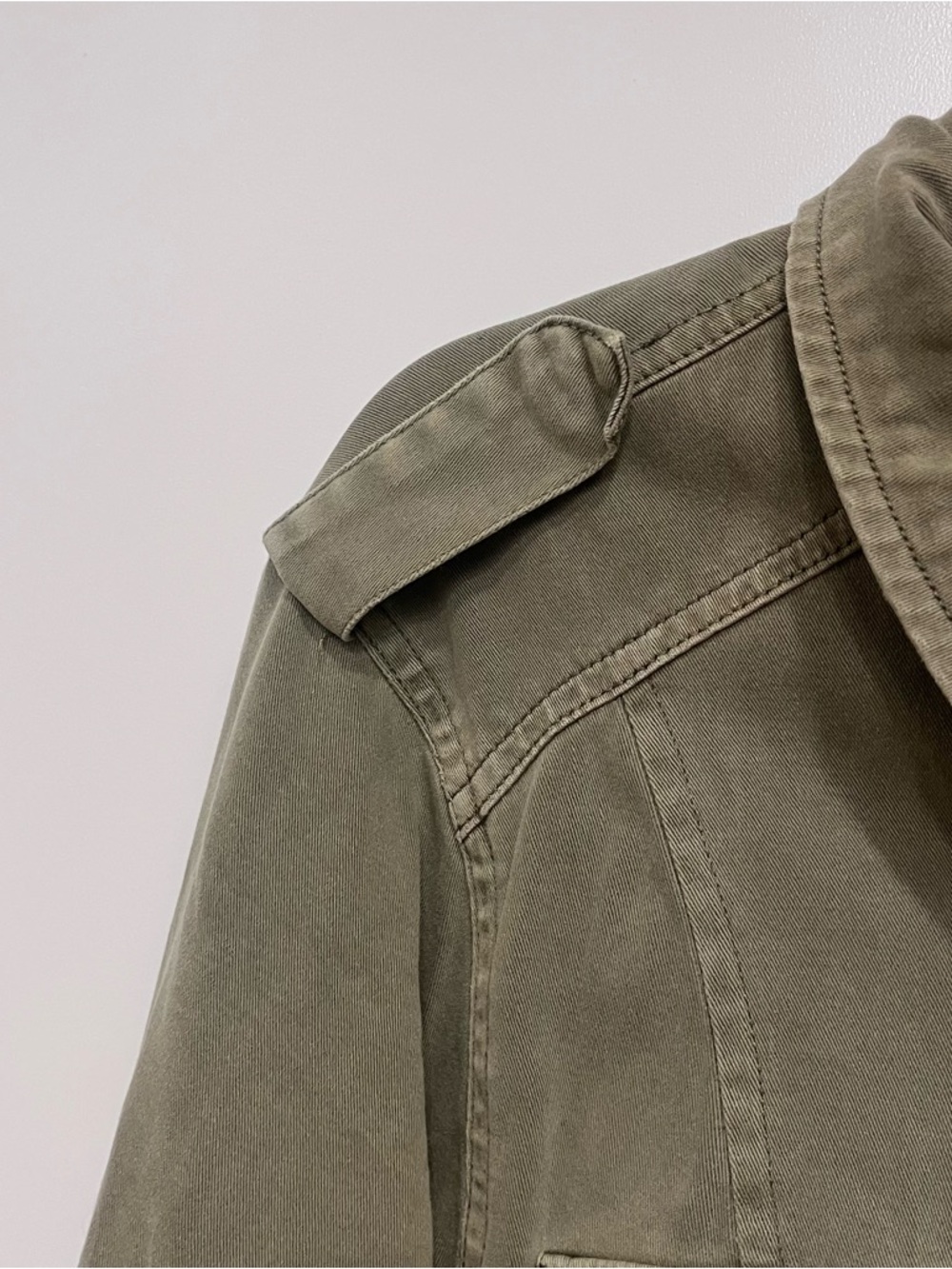 Torrid Olive Green Peplum Utility military twill button up jacket plus size 1X - Picture 3 of 6